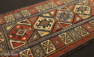 Antique Persian Kurdo Rug, ca. 1920,

70 × 36 cm (2' 3" × 1' 2")                   