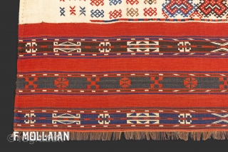 Antique Caucasian Sumak Kilim, 1900-1920,

181 × 140 cm (5' 11" × 4' 7"),                    