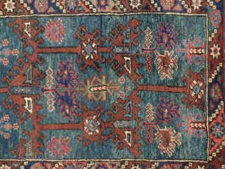 This is an Antique Turkish Doshmalti Rug woven circa 1900-1920 and it measures
163 × 112 cm (5' 4" × 3' 8"). It has a beautiful Geometric Design with nice saturated colors. A  ...