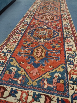 Beautiful Antique Shahsavan, 310 x 95 CM.
This rug incorporate geometric elements into one harmonious whole. It has a tribal appearance that will fit a wide array of traditional and modern room styles.  ...