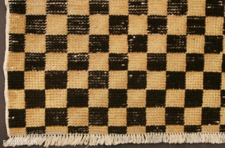 Antique Tibetan Rug, 1950-1970
135 × 80 cm (4' 5" × 2' 7")
                     