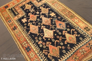 Antique Caucasian Small Shirvan Rug, ca. 1900,
140 × 86 cm (4' 7" × 2' 9")                  