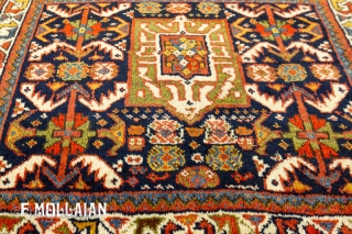 Antique Persian Khamse Rug, 1880-1900

69 × 55 cm (2' 3" × 1' 9").
                    