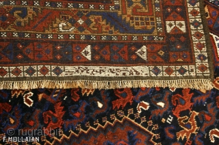 Antique Persian Signed Khamse Rug, ca. 1900
200 × 145 cm (6' 6" × 4' 9")
                  