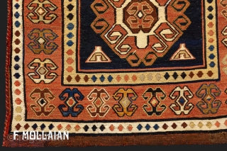 Antique Caucasian Saddle-Bag Kilim Rug, ca. 1900

127 × 52 cm (4' 2" × 1' 8")                  