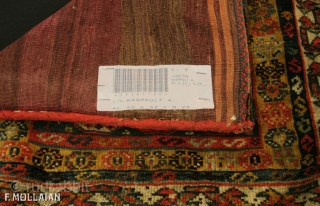 Square Antique Persian Kashkuli bagface, ca. 1880
55 × 52 cm (1' 9" × 1' 8")
                  