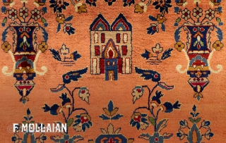 Magnificent Silk Antique Kashan “TAFFAZOLI” Rug, ca. 1900,

153 × 66 cm (5' 0" × 2' 1")
                 