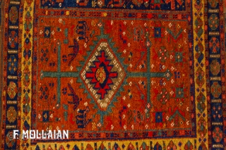 Lovely Antique Kurdo Rug, ca. 1900

144 × 81 cm (4' 8" × 2' 7")
                   