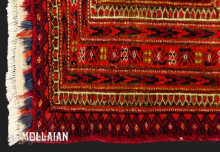 Antique Turkmen Torba Rug, ca. 1900

114 × 40 cm (3' 8" × 1' 3")
                   