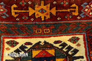 Pair of Small Antique Persian Kurdish Rugs, 1880-1900

49 × 43 cm (1' 7" × 1' 4")                 