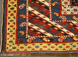 Beautiful Antique Caucasian All-over (stylized bothe) Ghenge Rug, ca. 1880
360 × 110 cm (11' 9" × 3' 7")               