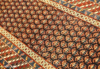 Beautiful Antique Caucasian All-over (stylized bothe) Ghenge Rug, ca. 1880
360 × 110 cm (11' 9" × 3' 7")               