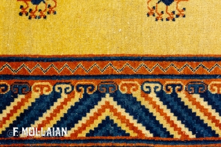 Super Beautiful Antique Khotan (East Turkestan) Stylized Design Rug, ca. 1920,


188 × 120 cm (6' 2" × 3' 11")              