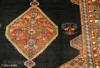 Antique Kurdo Carpet, ca. 1920,
410 × 185 cm (13' 5" × 6' 0"),

Sign/Firma: Knotted by Taji 1318 AH (Amal Taji, 1318.....)            