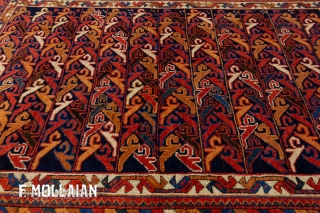 Antique Persian Afshari Rug, 1880-1900,

155 × 125 cm (5' 1" × 4' 1")
                    