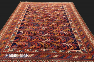Antique Persian Afshari Rug, 1880-1900,

155 × 125 cm (5' 1" × 4' 1")
                    