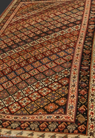 Very Nice Antique Persian Neyriz Rug, ca. 1880,

257 × 147 cm (8' 5" × 4' 9")                 