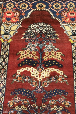 Magnificent Antique Persian Tehran Rug, ca. 1920,

195 × 140 cm (6' 4" × 4' 7"),

Already in love ? ask about the price.           