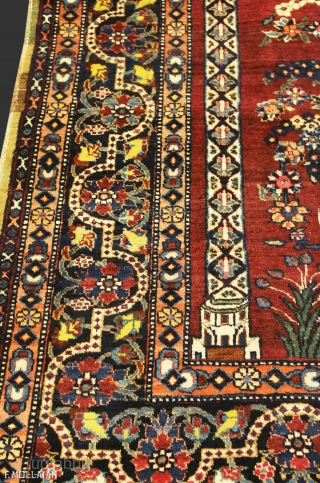 Magnificent Antique Persian Tehran Rug, ca. 1920,

195 × 140 cm (6' 4" × 4' 7"),

Already in love ? ask about the price.           