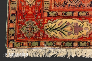 Lovely Antique Persian Senneh Warp Silk Rug, 1880-1900,

193 × 128 cm (6' 3" × 4' 2")                 