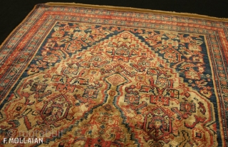 Antique Senneh Warp Silk Rug, ca. 1880

88 × 54 cm (2' 10" × 1' 9")
                  