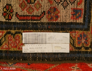 Antique Persian Malayer Carpet, ca. 1920,
300 × 141 cm (9' 10" × 4' 7"),


                   