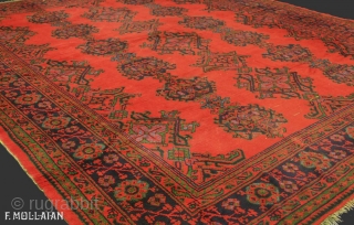 Lovely Antique Turkish Ushak (Oushak) Carpet, ca. 1920,


440 × 355 cm (14' 5" × 11' 7"),                 