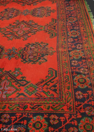 Lovely Antique Turkish Ushak (Oushak) Carpet, ca. 1920,


440 × 355 cm (14' 5" × 11' 7"),                 
