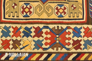 Beautiful Borcialu Antique (Caucasian) Kilim Kalleh, ca. 1890,

435 × 134 cm (14' 3" × 4' 4")                 