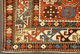 Beautiful Caucasian Shirvan Rug, 1880-1900,

145 × 121 cm (4' 9" × 3' 11"),                    