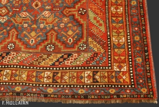 Antique Persian Khamse Rug, ca. 1900

233 × 121 cm (7' 7" × 3' 11")                   