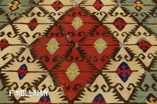 Beautiful Antique Turkish Aydin Kilim, ca. 1900,
202 × 130 cm (6' 7" × 4' 3")                  