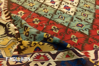 Beautiful Antique Turkish Aydin Kilim, ca. 1900,
202 × 130 cm (6' 7" × 4' 3")                  