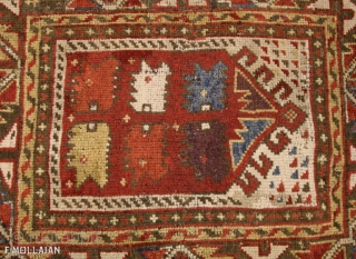 Antique Turkish Konya Rug, ca. 1880,

96 × 83 cm (3' 1" × 2' 8"),
                   