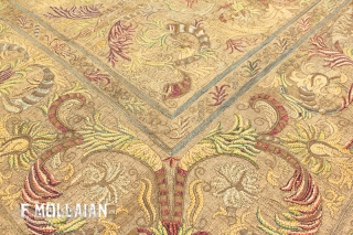 This is an antique Turkish Ottoman textile woven during the end of the 19th century circa 1880-1900 and measures 266 x 190CM in size. This peace has a highly floral design with  ...