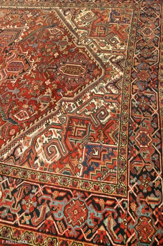 Beautiful Antique Persian Heriz Carpet, ca. 1920
347 × 245 cm (11' 4" × 8' 0")

The price for Extra EU: €1,385.25             