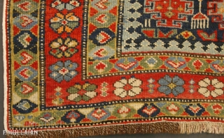 Antique Caucasian Shirvan Chichi Rug, ca. 1920

145 × 103 cm (4' 9" × 3' 4")
                  