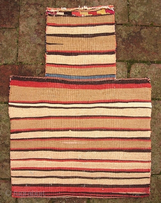 Salt Bag. 15 1/2 x 21 1/2 in-- The iconography suggests Shahsavan. However, most Shahsavan textiles are Soumak weave. Exceptionally fine slit tapestry weave is something more often see into the Caucasus.  ...