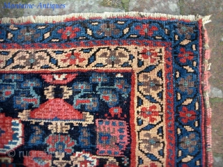 Kurd? S. Persian?-- 24 x 35 inches. We acquired a pile of small tribal rugs. All as-found. I will post 6 per day until they are gone.

Great colors. Great pile but attrition  ...