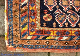 Afshar Chanta -- 14 x 19 inches. Cute little diminutive thing with nice weave. Excellent pile. Some antique reweaves on the kelim back to keep it functional as a bag. $15 UPS  ...