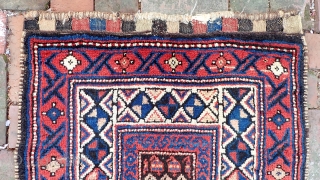 Large Kurd Bag Face-- 29 x 27. Interesting composition with small botehs in the center. Plush Kurdish wool and lovely soft colors.
CONDITION: Very good.  Please see all photos. US Shipping: $15  ...