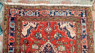 Heriz Runner-- c. 1920-- 3.3 x 14.6--  Heavy and densely knotted piece. Beautiful lively Northwest colors. Very clean and pristine. Please see all photos. US shipping: $40 please call the shop  ...