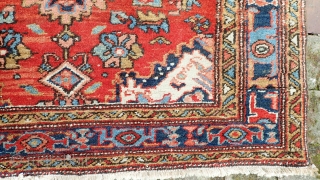 Heriz Runner-- c. 1920-- 3.3 x 14.6--  Heavy and densely knotted piece. Beautiful lively Northwest colors. Very clean and pristine. Please see all photos. US shipping: $40 please call the shop  ...