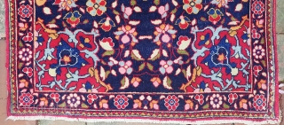 Central Persian Village-- 2 x 2.9. Perhaps a village piece from the Isfahan region trying to be something fancier and more formal. circa 100 years old.  Very finely made with tiny  ...