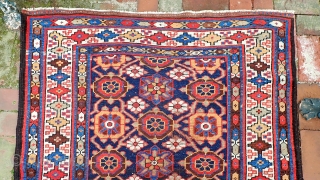 Veramin area-- 3.10 x 11. Tribal motifs with myriad colors.  Decorative.
CONDITION: Shows a bit of wear but even and decent.  Please see all photos. US Shipping: $30 please call the  ...