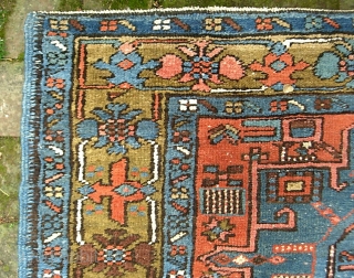 Karaja runner-- 2 ft 11 x 10 ft 4 inches. Nice old piece with soft colors. Pile is old but even with a smattering of foundation dots.  $30 ups to Lower  ...