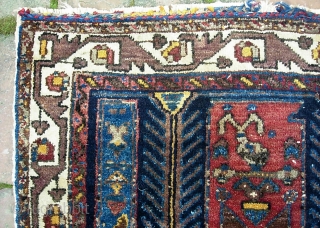 Afshar-- 24 x 32 inches. Some fugitive dyes but still  very interesting and finely knotted piece. $20 ups to Lower 48           