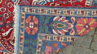Bahktieri-- 4.10 x 6.9. c. 1920s/30s.  Directional composition w/ birds and a full pallet of zesty colors. Very decorative and artistic. Condition: Very Good. Please see all photos. US Shipping: $25  ...
