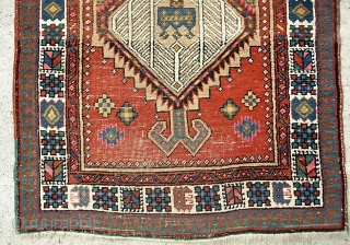 Serab--  2 ft 10 x 10 ft 3 in. Older circa 1900 piece on soft wool foundation-- The colors tell the story. Great looking piece. Well traveled. Even pile with Some  ...