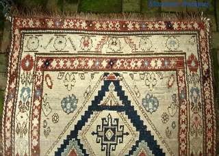 Kurd (?) Runner-- 3 ft 6 in x 13 ft 9 in. Really unique floppy old thing on wool foundation. Shows some wear in the center but pretty innocuous because of the  ...